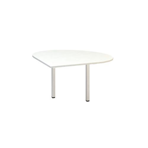 Stolové přístavby Alfa 200 s bílým podnožím, 120 x 120 x 74,2 cm, kapka, pravé provedení