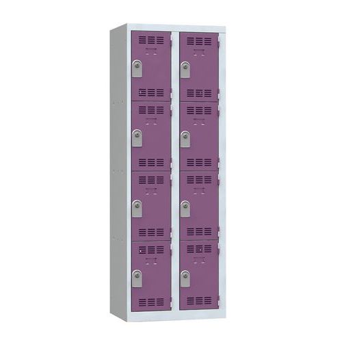 Svařované šatní skříně Vinco, 2 sloupce, 8 boxů, 300 mm, cylindrický zámek Svařované šatní skříně Vinco, 2 sloupce, 8 boxů, 300 mm, cylindrický zámek