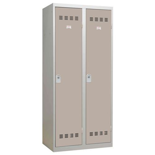 Svařované šatní skříně Vinco s mezistěnou, 2 oddíly, 400 mm, cylindrický zámek Svařované šatní skříně Vinco s mezistěnou, 2 oddíly, 400 mm, cylindrický zámek