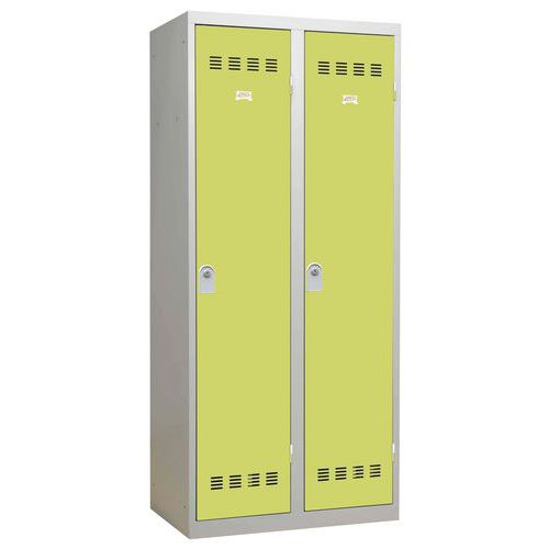 Svařované šatní skříně Vinco s mezistěnou, 2 oddíly, 400 mm, cylindrický zámek Svařované šatní skříně Vinco s mezistěnou, 2 oddíly, 400 mm, cylindrický zámek
