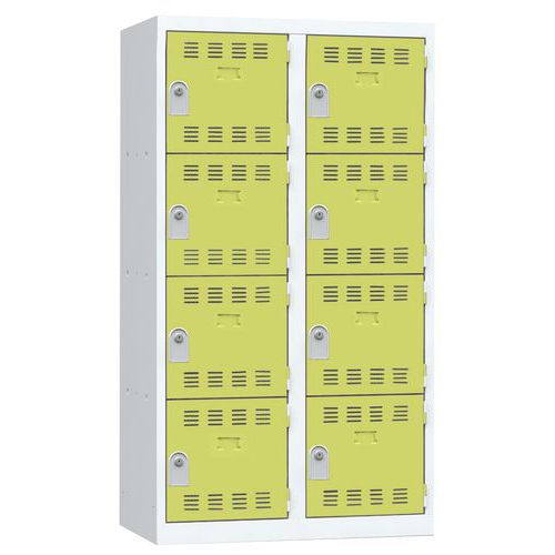 Svařované šatní skříně Vinco, 2 sloupce, 8 boxů, 400 mm, cylindrický zámek Svařované šatní skříně Vinco, 2 sloupce, 8 boxů, 400 mm, cylindrický zámek