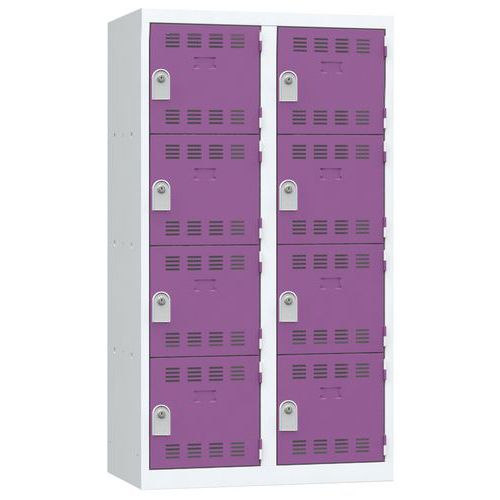 Svařované šatní skříně Vinco, 2 sloupce, 8 boxů, 400 mm, cylindrický zámek Svařované šatní skříně Vinco, 2 sloupce, 8 boxů, 400 mm, cylindrický zámek