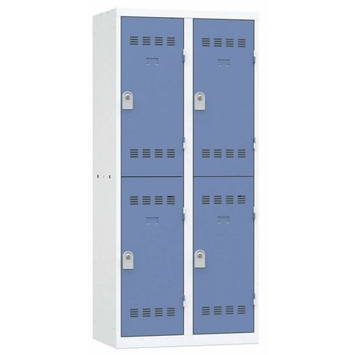 Svařované šatní skříně Vinco, 2 sloupce, 4 boxy, 400 mm, cylindrický zámek Svařované šatní skříně Vinco, 2 sloupce, 4 boxy, 400 mm, cylindrický zámek