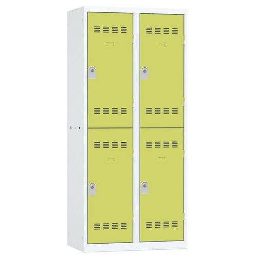 Svařované šatní skříně Vinco, 2 sloupce, 4 boxy, 400 mm, cylindrický zámek Svařované šatní skříně Vinco, 2 sloupce, 4 boxy, 400 mm, cylindrický zámek