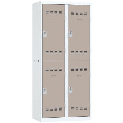 Svařované šatní skříně Vinco, 2 sloupce, 4 boxy, 400 mm, cylindrický zámek Svařované šatní skříně Vinco, 2 sloupce, 4 boxy, 400 mm, cylindrický zámek