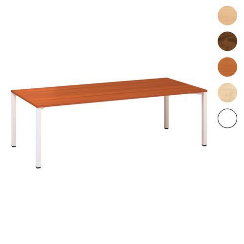 Konferenční stoly Alfa 420 s bílým podnožím, 240 x 100 x 74,2 cm