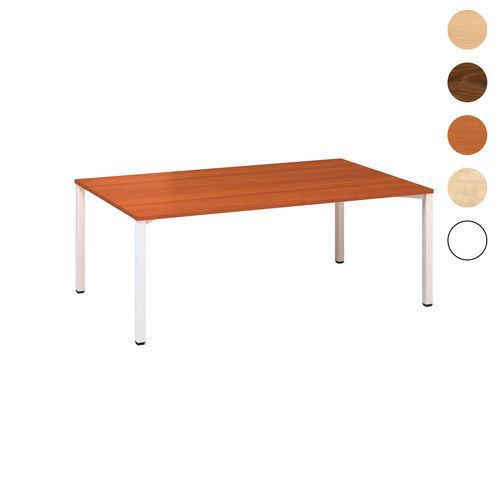 Konferenční stoly Alfa 420 s bílým podnožím, 200 x 120 x 74,2 cm