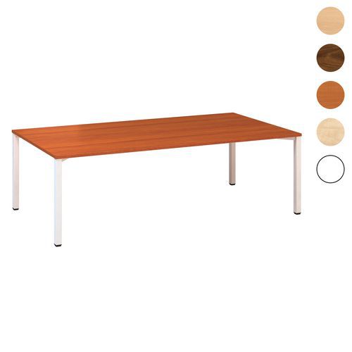 Konferenční stoly Alfa 420 s bílým podnožím, 240 x 120 x 74,2 cm