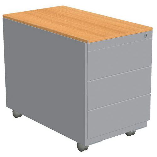 Pojízdné zásuvkové kontejnery Combi-Classic, 80 x 42 x 54,7 cm, šedé/buk Pojízdné zásuvkové kontejnery Combi-Classic, 80 x 42 x 54,7 cm, šedé/buk