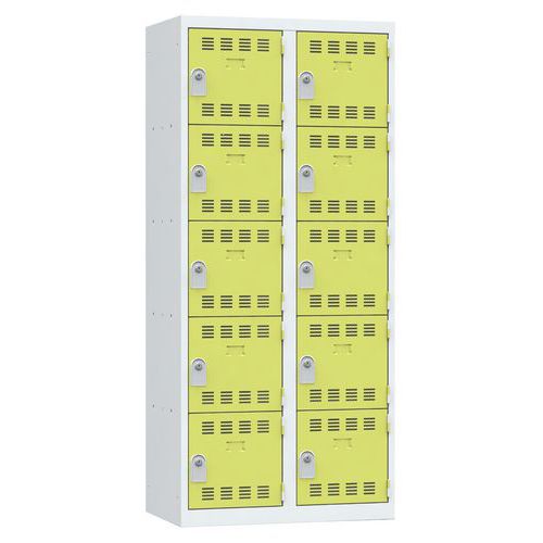 Svařované šatní skříně Vinco, 2 sloupce, 10 boxů, 400 mm, cylindrický zámek Svařované šatní skříně Vinco, 2 sloupce, 10 boxů, 400 mm, cylindrický zámek