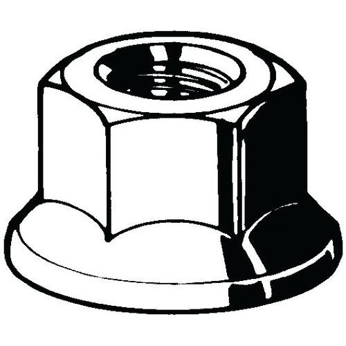 Šestihranná matice s nákružkem DIN 6923 Ocel Pozinkované žlutě pasivované 8