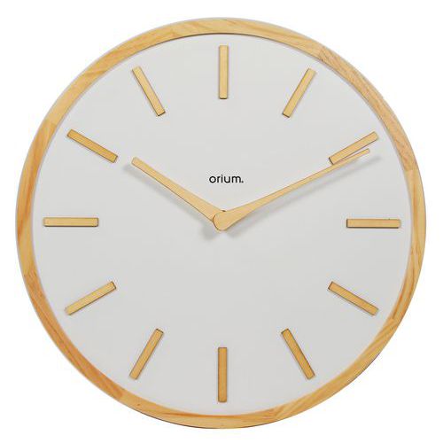 Nástěnné hodiny Orium Elegance Bois Blanc, bílé, průměr 30 cm