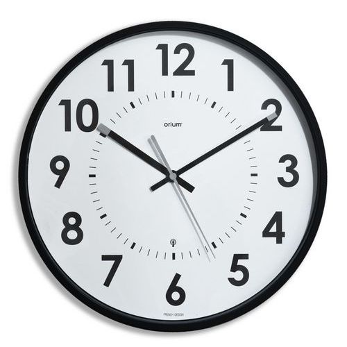 Nástěnné hodiny Orium RC Abyliss Noir, průměr 30 cm