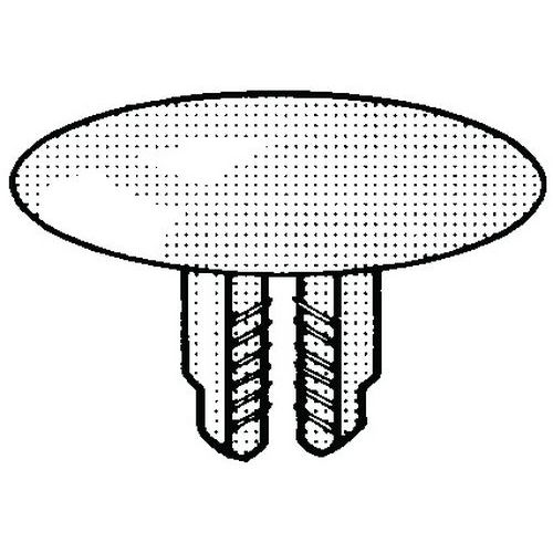 Ozubený nýt Plast Polyamid (nylon) PA 6.6