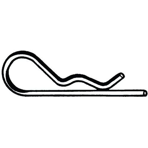 Vinutá závlačka pro šroub jednoduchá DIN 11024 Pružinová ocel Pozinkované žlutě pasivované