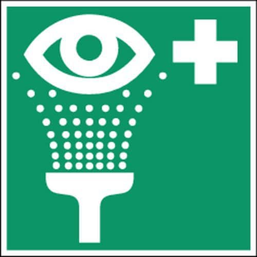 Nouzové evakuační značky – „Stanice pro výplach očí“ – PVC