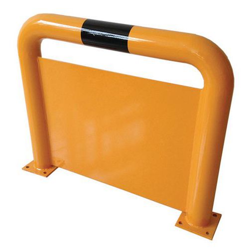 Kovová zábrana s deskou Manutan, střední, délka 75 cm