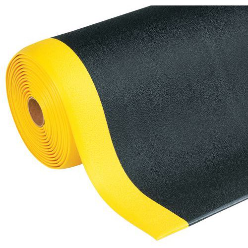 Protiúnavové průmyslové rohože Sof-Tred™, černá/žlutá, šířka 90 cm