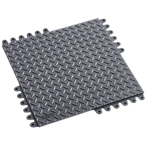 Zátěžové podlahy De-Flex, 450 x 450 x19 mm, nitrilové, černá Zátěžové podlahy De-Flex, 450 x 450 x19 mm, nitrilové, černá