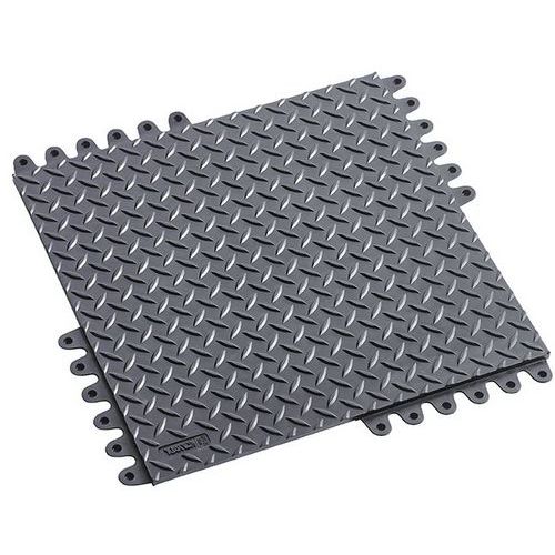 Zátěžové podlahy De-Flex, 450 x 450 x19 mm, gumové, černá Zátěžové podlahy De-Flex, 450 x 450 x19 mm, gumové, černá