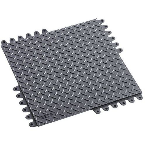Zátěžové podlahy De-Flex, 450 x 450 x19 mm, gumové, černá
