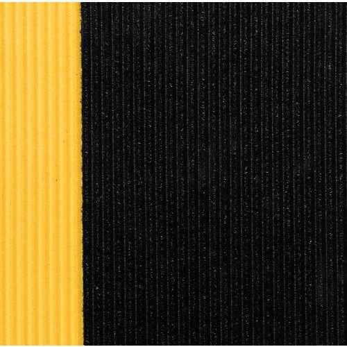 Protiúnavové průmyslové rohože Sof-Tred™ s rýhovaným povrchem, černá/žlutá, šířka 122 cm