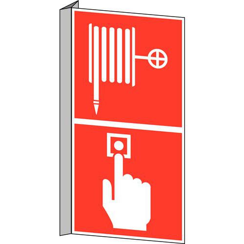 Požární bezpečnostní značky – „Požární hadice a tlačítko požárního poplachu“, PVC