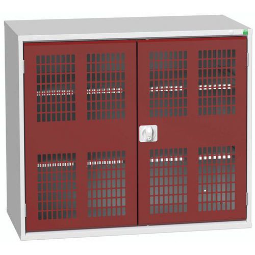 Dílenské skříně policové s drátěnými dveřmi Bott Verso, výška 100 cm