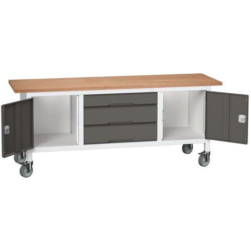 Mobilní dílenské stoly Bott Verso Storage, multiplex, šířka 200 cm
