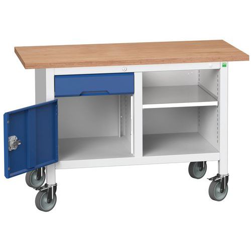 Mobilní dílenské stoly Bott Verso Storage, multiplex, šířka 125 cm