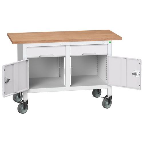Mobilní dílenské stoly Bott Verso Storage, multiplex, šířka 125 cm