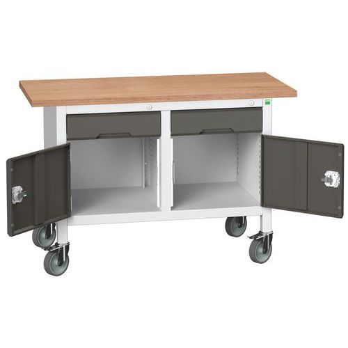 Mobilní dílenské stoly Bott Verso Storage, multiplex, šířka 125 cm