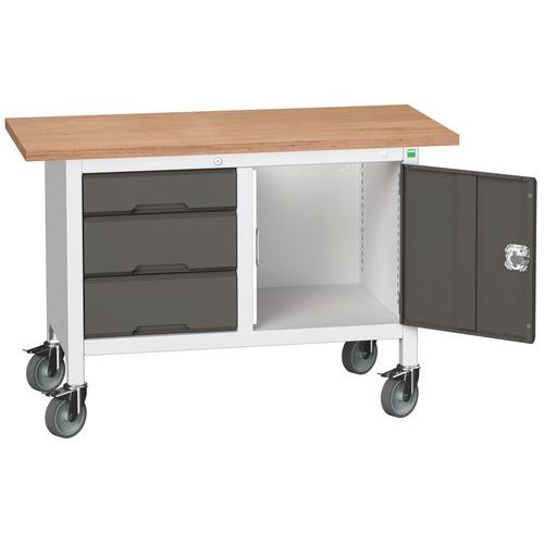 Mobilní dílenské stoly Bott Verso Storage, multiplex, šířka 125 cm