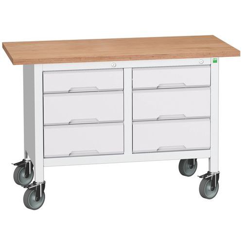 Mobilní dílenské stoly Bott Verso Storage, multiplex, šířka 125 cm