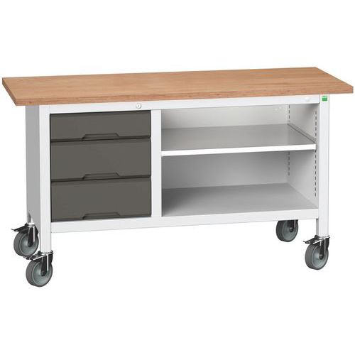 Mobilní dílenské stoly Bott Verso Storage, multiplex, šířka 150 cm