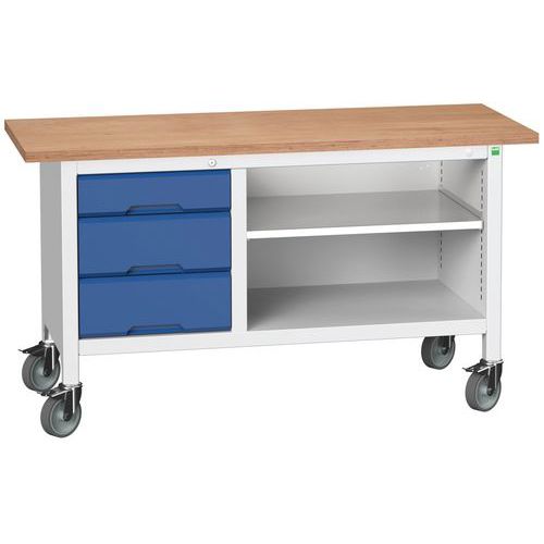 Mobilní dílenské stoly Bott Verso Storage, multiplex, šířka 150 cm