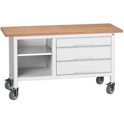 Mobilní dílenské stoly Bott Verso Storage, multiplex, šířka 150 cm