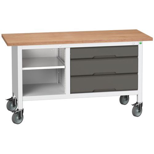 Mobilní dílenské stoly Bott Verso Storage, multiplex, šířka 150 cm
