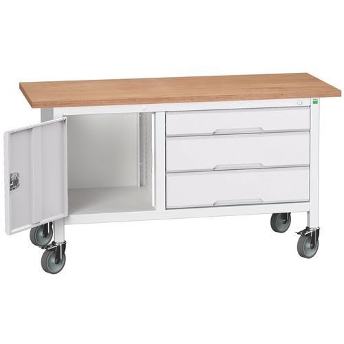 Mobilní dílenské stoly Bott Verso Storage, multiplex, šířka 150 cm