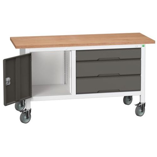 Mobilní dílenské stoly Bott Verso Storage, multiplex, šířka 150 cm
