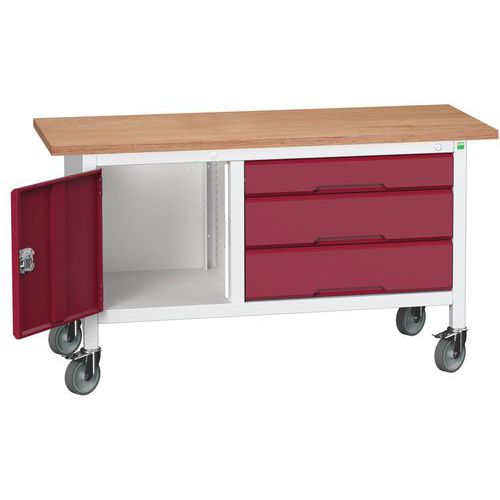 Mobilní dílenské stoly Bott Verso Storage, multiplex, šířka 150 cm