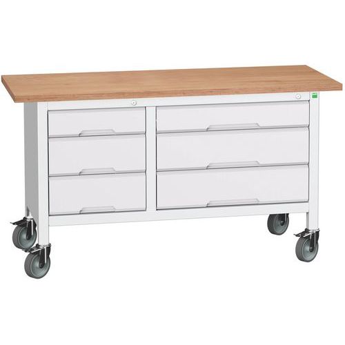 Mobilní dílenské stoly Bott Verso Storage, multiplex, šířka 150 cm