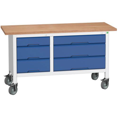 Mobilní dílenské stoly Bott Verso Storage, multiplex, šířka 150 cm