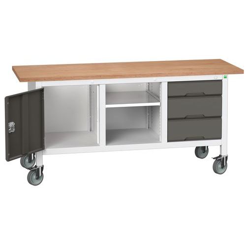 Mobilní dílenské stoly Bott Verso Storage, multiplex, šířka 175 cm