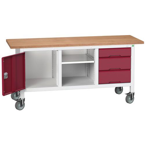 Mobilní dílenské stoly Bott Verso Storage, multiplex, šířka 175 cm
