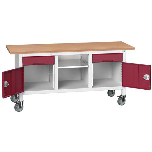 Mobilní dílenské stoly Bott Verso Storage, multiplex, šířka 175 cm