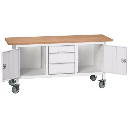 Mobilní dílenské stoly Bott Verso Storage, multiplex, šířka 175 cm