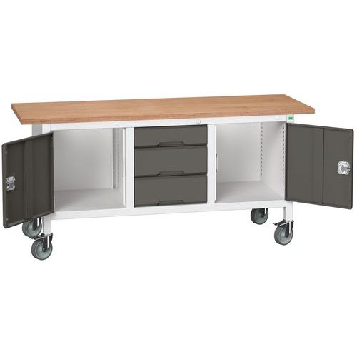 Mobilní dílenské stoly Bott Verso Storage, multiplex, šířka 175 cm