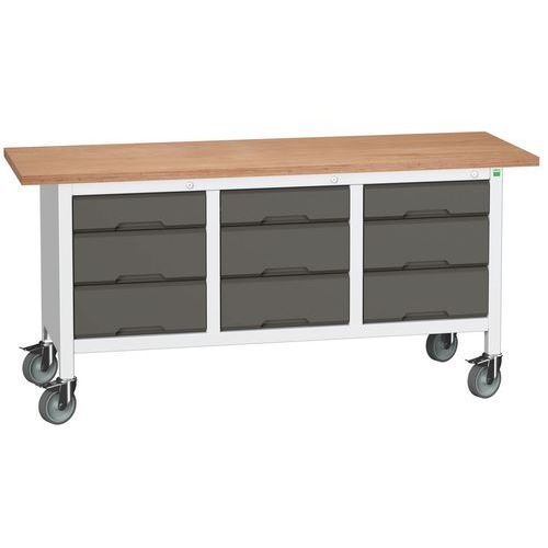 Mobilní dílenské stoly Bott Verso Storage, multiplex, šířka 175 cm