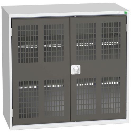 Dílenské skříně policové s drátěnými dveřmi Bott Verso, výška 100 cm